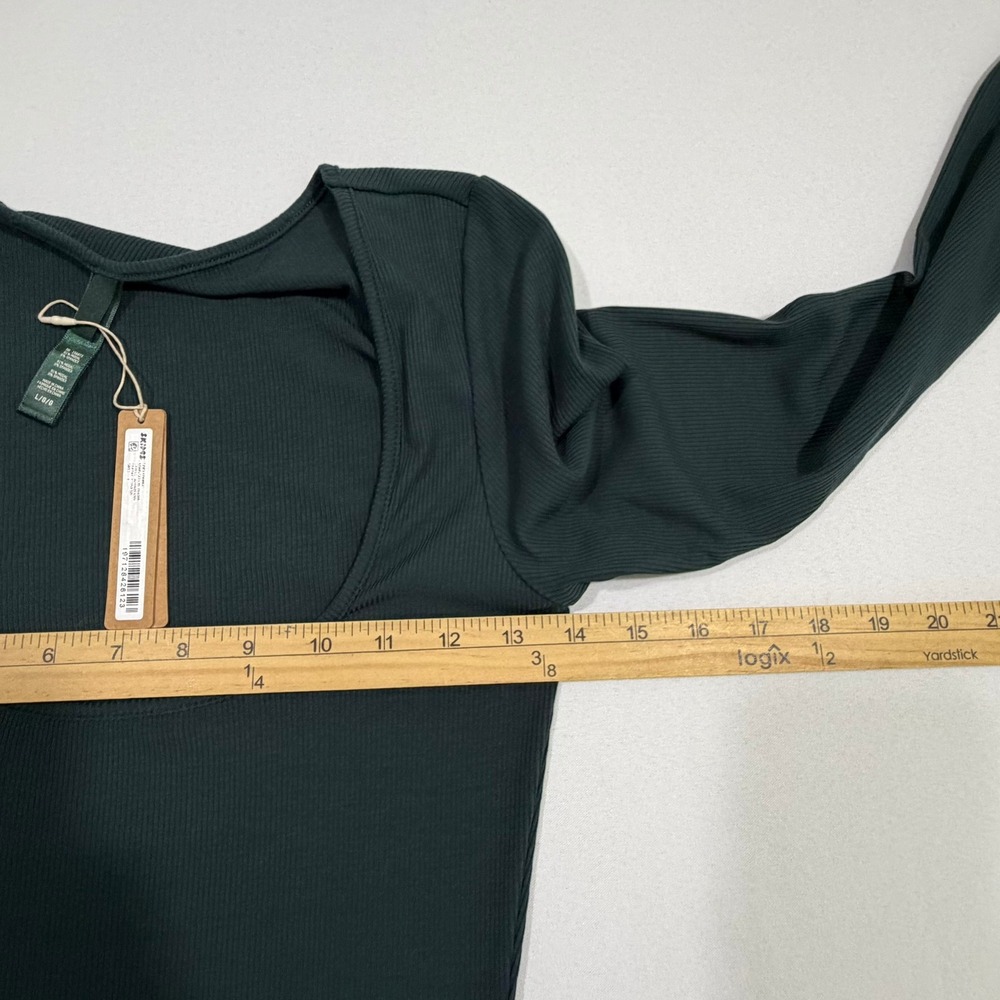 Skims NWT Womens L Cypress Green Soft Lounge Long Sleeve Maxi Dress Minimalist - Picture 7 of 11